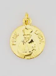 Vergulde Medaille Pater Laval - 18mm