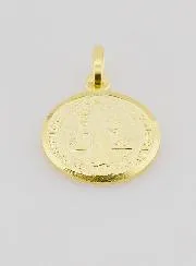 Vergulde Medaille Heilige Benedictus - 14mm