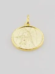 Vergulde Medaille Beschermengel en Kind - 18mm