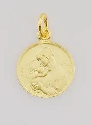 Vergulde Hanger van Botticelli's Maagd Maria - 16 mm