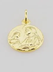 Medaille Heilige Anna en de Maagd Maria Verguld - 16 mm