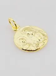 Medaille Heilige Anna en de Maagd Maria Verguld - 16 mm