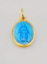 Wonderdadige Medaille van Verguld Zilver en Emaille - 17 mm