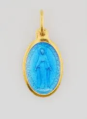 Wonderdadige Medaille Blauw Emaille - 17 mm