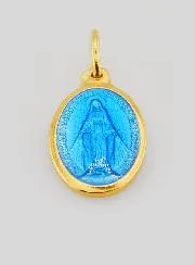 Wonderdadige Medaille Blauw Emaille - 17 mm