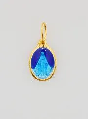 Wonderdadige Medaille Blauw Emaille - 10mm