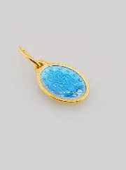 Wonderdadige Medaille Blauw Emaille - 10mm