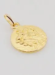 Vergulde Medaille Sint Christoffel - 14 mm
