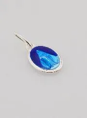 Wonderdadige Medaille Zilver met Blauw Emaille - 10 mm