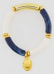 Religieuze Armband Wonderdadige Medaille - Donker Blauw