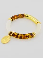 Religieuze Armband Wonderdadige Medaille - Luipaard Print