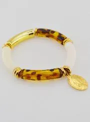 Religieuze Armband Wonderdadige Medaille - Luipaard Print