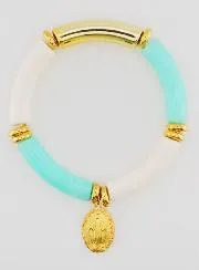 Religieuze Armband Wonderdadige Medaille - Turquoise