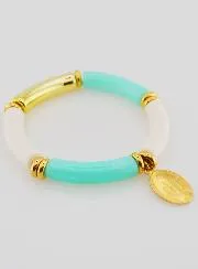 Religieuze Armband Wonderdadige Medaille - Turquoise