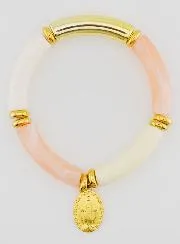 Religieuze Armband Wonderdadige Medaille - Roze