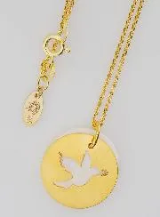 Collier Heilige Geest - Verguld en Parelmoer