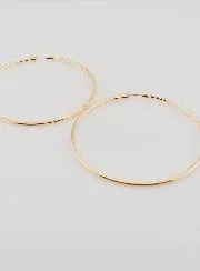 Creool Oorbellen 2mm Verguld - 70mm