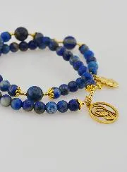 Rozenkrans van Lapis Lazuli - Maagd Maria en Ex Voto