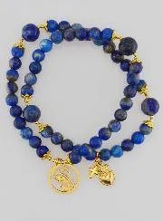 Rozenkrans Armband van Lapis Lazuli - Heilige Maria en Ex Voto