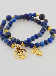 Rozenkrans Armband van Lapis Lazuli - Heilige Maria en Ex Voto