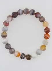 Edelsteen Armband van Botswana Agaat - 8 mm