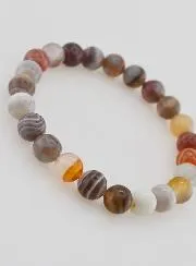 Edelsteen Armband van Botswana Agaat - 8 mm