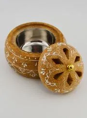 Handgemaakte Houten Wierookbrander - 10 cm