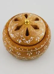 Handgemaakte Houten Wierookbrander - 10 cm