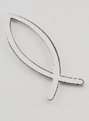 Auto Badge Christelijke Ichthus Vis - 14 cm