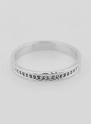 Ring Trouwring van Bewerkt Sterling Zilver - Maat 54