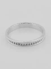 Ring Trouwring van Bewerkt Sterling Zilver - Maat 54