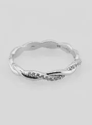 Gedraaide Ring Trouwring van 925 Zilver - Maat 54