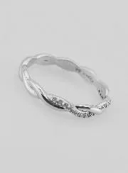 Gedraaide Ring Trouwring van 925 Zilver - Maat 54