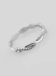 Gedraaide Ring Trouwring van 925 Zilver - Maat 54