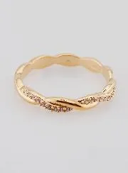Verweven Ring Trouwring Verguld - Maat 54