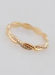 Verweven Ring Trouwring Verguld - Maat 54