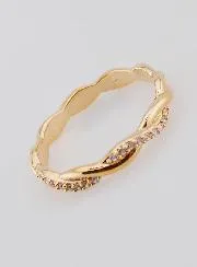 Verweven Ring Trouwring Verguld - Maat 54