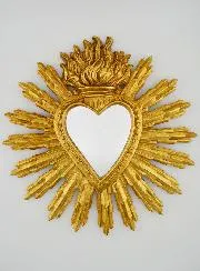 Ex Voto Spiegel Stralend Hart - 28 cm