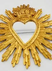 Ex Voto Spiegel Stralend Hart - 28 cm