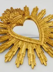 Ex Voto Spiegel Stralend Hart - 28 cm