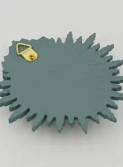 Ex Voto Wanddecoratie Stralend Hart 11 cm - Grijs-Groen