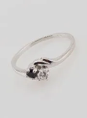 Zilveren Ring met Zirkonia's - Maat 54