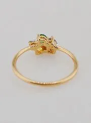 Vergulde Ring met Labradoriet en Zirkonia's - Maat 54