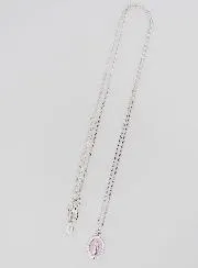 Halsketting Maria Wonderdadige Zilver en Roze Emaille