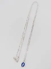 Halsketting Maria Wonderdadige Zilver en Donker Blauw Emaille