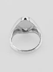 Zilveren Ring Zegelring Maria Wonderdadige - Maat 46-52