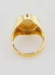 Ring Zegelring Maria Wonderdadige van Verguld Zilver en Zirkonia - Maten 52 tot 56