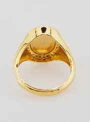 Ring Zegelring Maria Wonderdadige van Verguld Zilver en Zirkonia - Maten 58-62