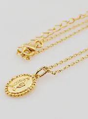 Religieus Collier Maria Wonderdadige – Verguld 925 Zilver