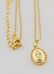 Religieus Collier Maria Wonderdadige – Verguld 925 Zilver
